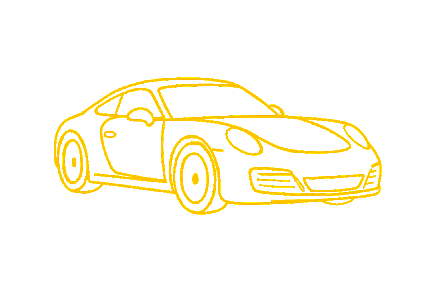 Gold Porsche Icon